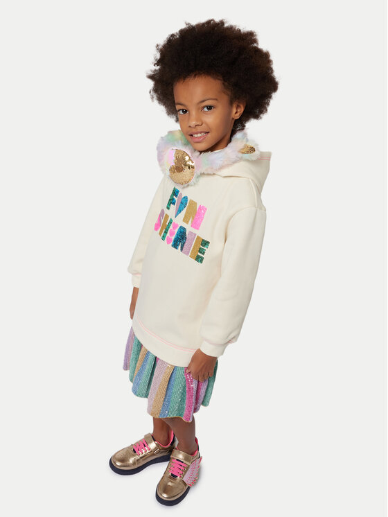 Billieblush Billieblush Džemper haljina U20502 Bež Loose Fit