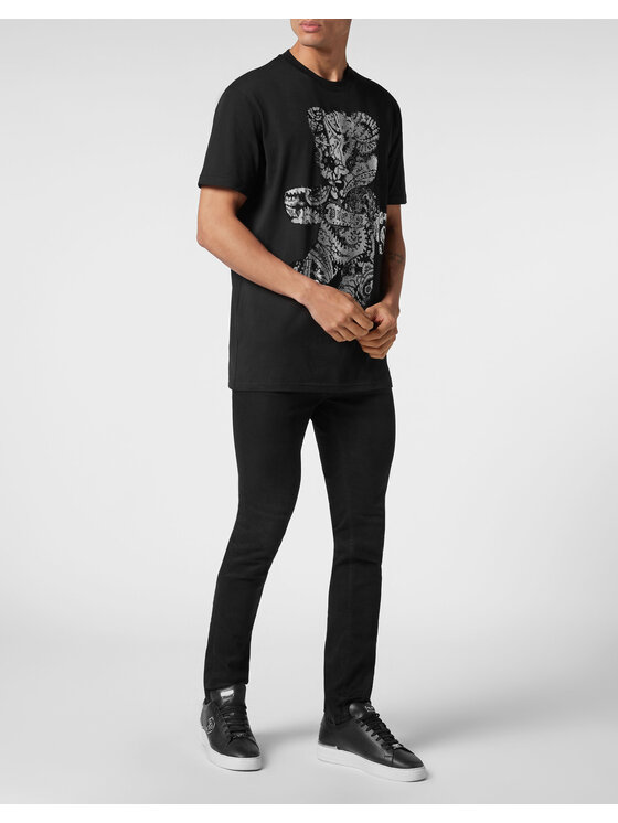 PHILIPP PLEIN PHILIPP PLEIN T-Shirt 1099 Czarny Regular Fit