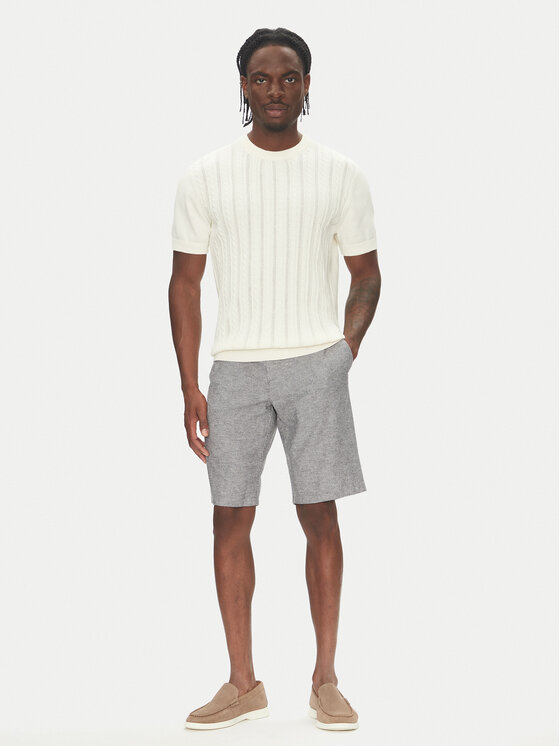 Tom Tailor Tom Tailor Šortky z materiálu 1044712 Šedá Slim Fit