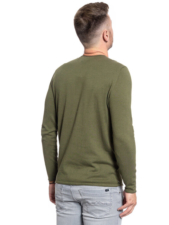 Mustang Mustang Maglione EMIL C ROLLEDGE Verde Regular Fit