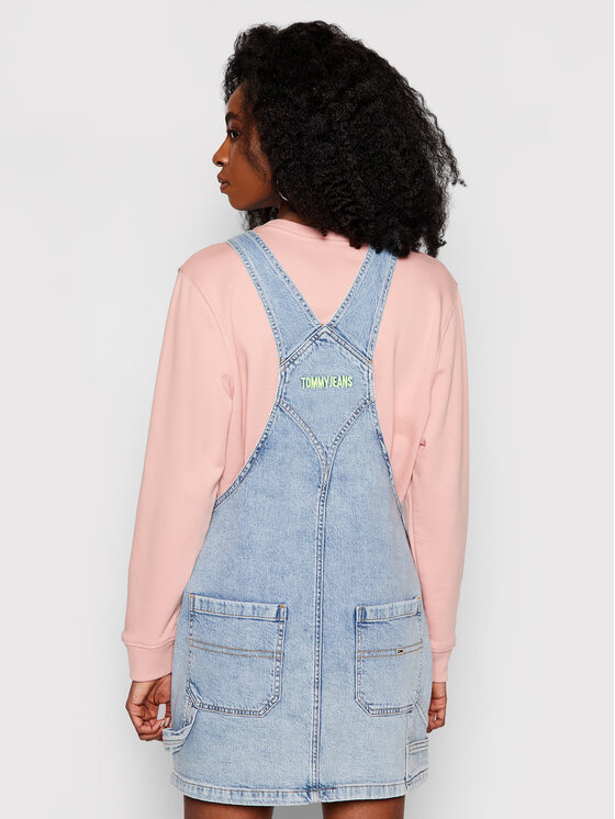 Tommy Jeans Vestito di jeans Cargo Dungaree DW0DW10107 Blu Regular Fit •  Modivo.it
