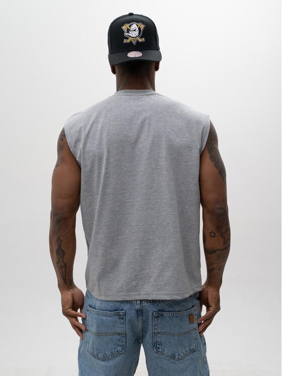 Jigga Wear Jigga Wear Kamizelka BEZRĘKAWNIK Tank Top Męski BAWEŁNIANY Koszulka Bez Rękawów Męska Szara Jigga M Szary Regular Fit