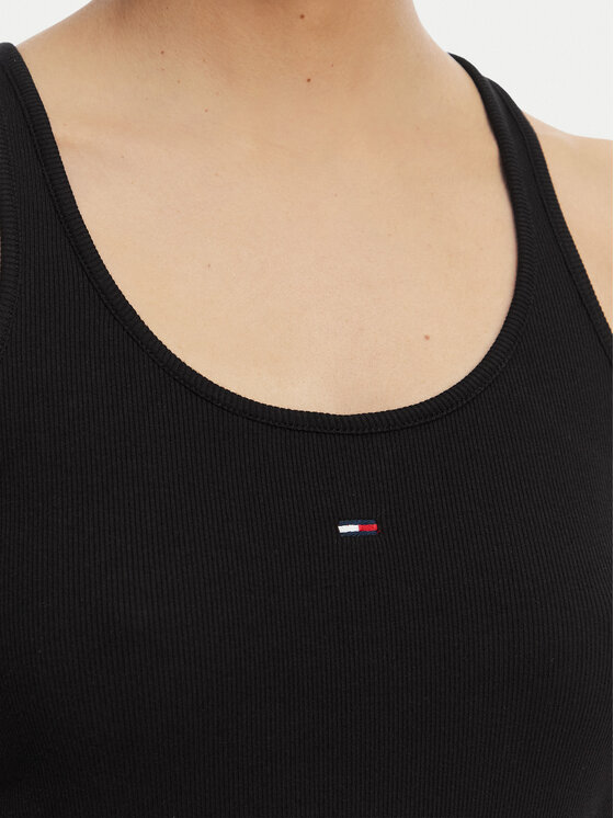 Tommy Jeans Tommy Jeans Top Racerback DW0DW22264 Černá Slim Fit