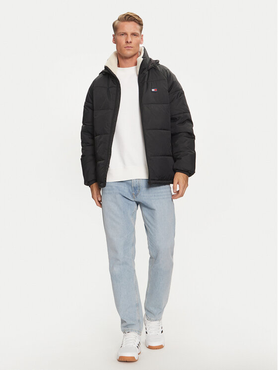 Tommy Jeans Tommy Jeans Žieminė striukė DM0DM20003 Juoda Relaxed Fit