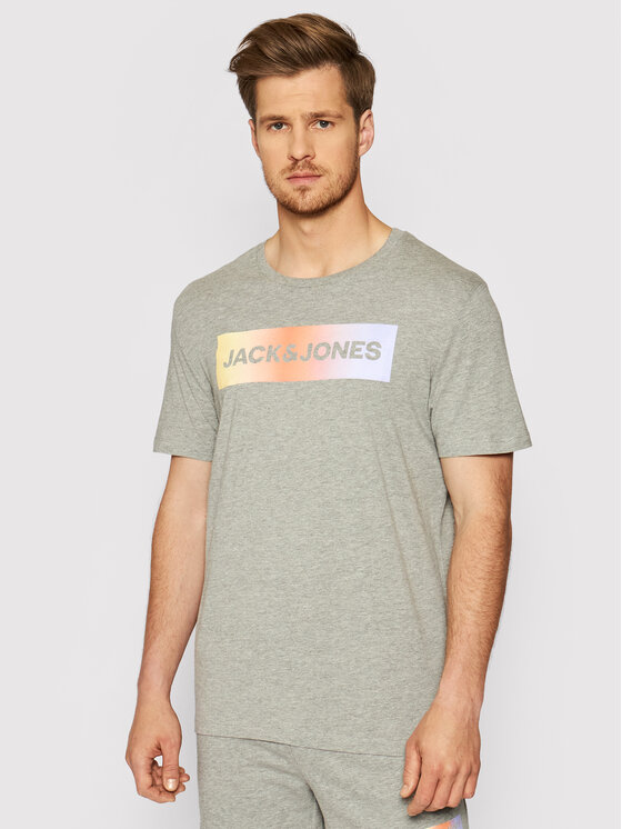 Jack&Jones Jack&Jones Komplet t-shirt i szorty sportowe Jacbrad 12192767 Szary Regular Fit