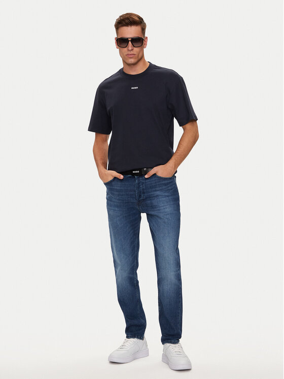 HUGO Hugo Majica Dapolino 50488330 Mornarsko modra Relaxed Fit