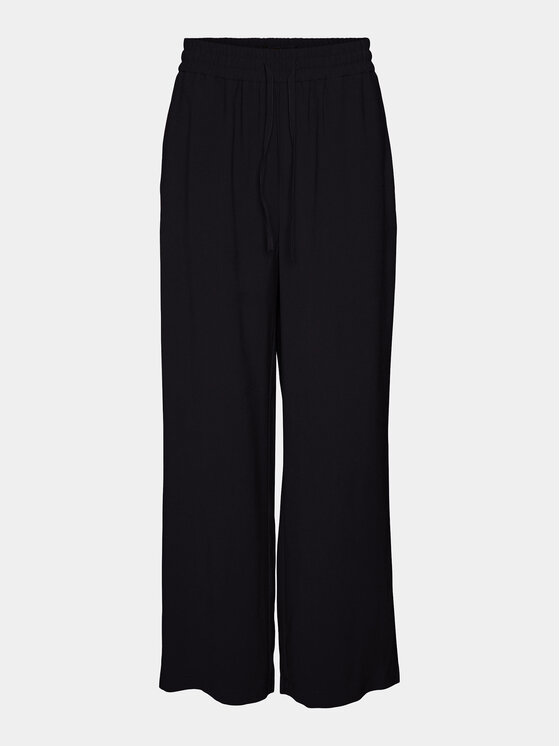 Vero Moda Vero Moda Kalhoty z materiálu Carmen 10278926 Černá Wide Leg