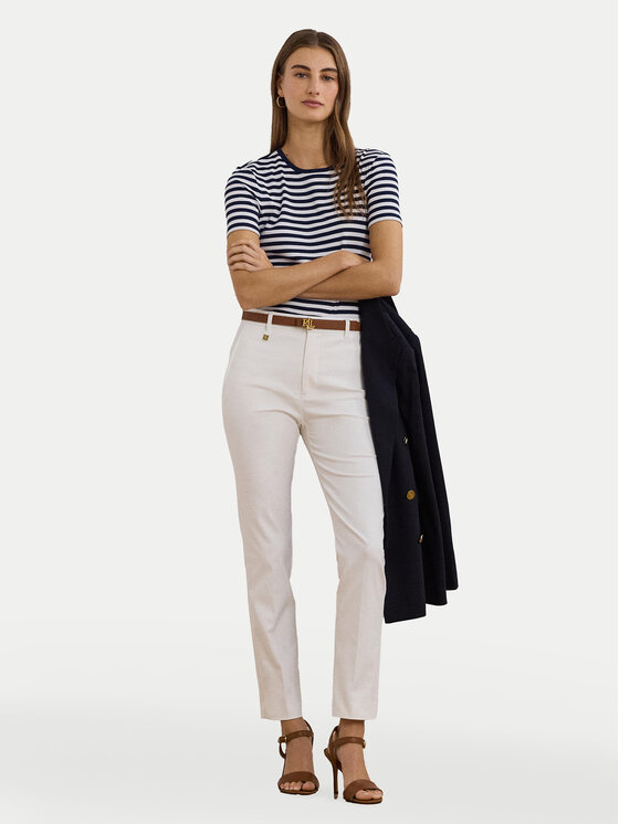 LAUREN RALPH LAUREN LAUREN RALPH LAUREN Hlače iz tkanine 200811955005 Bela Skinny Fit