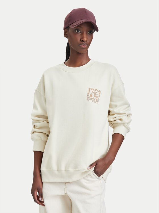 Quiksilver Quiksilver Світшот EQWFT03188 Світло-бежевий Oversize