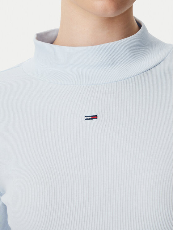 Tommy Jeans Tommy Jeans Блуза Essential DW0DW19830 Светлосин Slim Fit