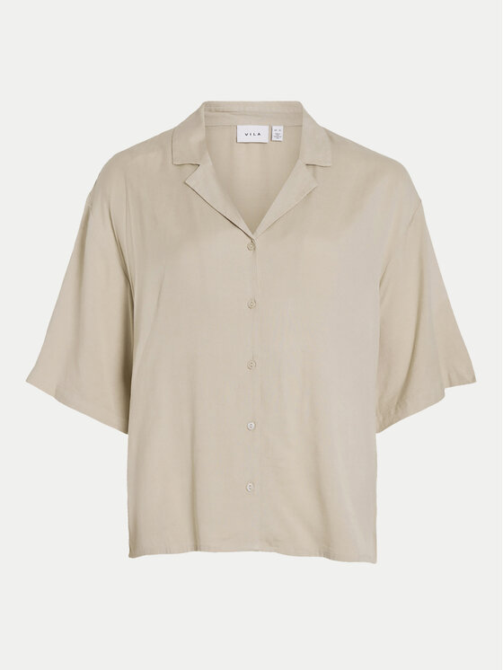 Vila Vila Сорочка Pricil 14085988 Бежевий Regular Fit