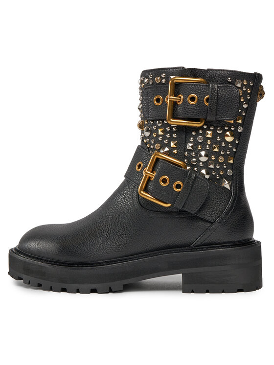 Kurt Geiger Kurt Geiger Polokozačky 225-Hackney Biker Boot 546505109 Černá