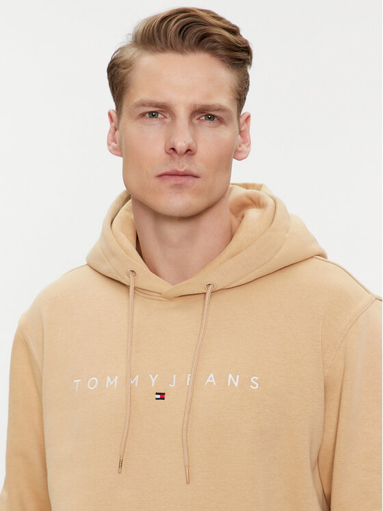 Tommy Jeans Tommy Jeans Bluza Linear Logo DM0DM17985 Beżowy Regular Fit