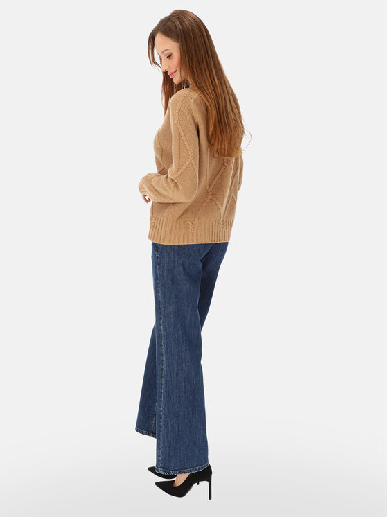 L’AF L’AF Sweter Molly Brązowy Regular Fit