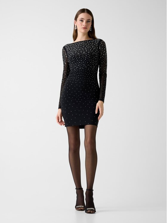 Marciano Guess Marciano Guess Φόρεμα κοκτέιλ 6RGK02 6218A Μαύρο Slim Fit