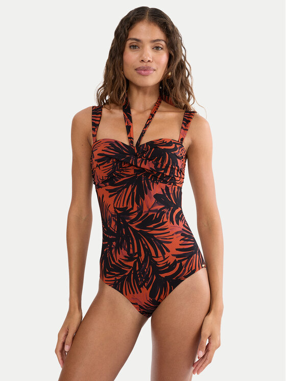 Triumph Triumph Jednodílné plavky Summer Palm 10226609 Hnědá
