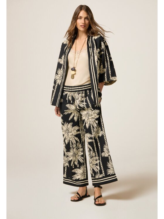 Oltre Oltre Pantaloni di tessuto P706J002274N0R2 Nero Baggy Fit