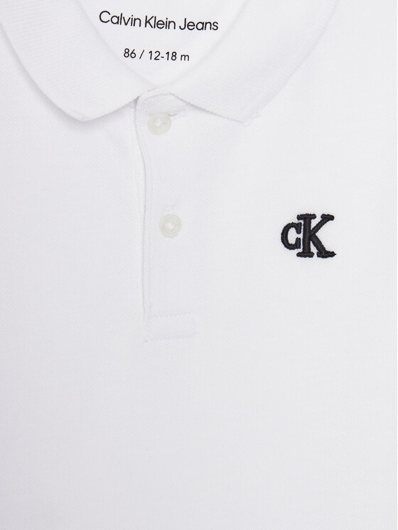 Calvin Klein Jeans Calvin Klein Jeans Polo Summer IN0IN00170 Biały Regular Fit