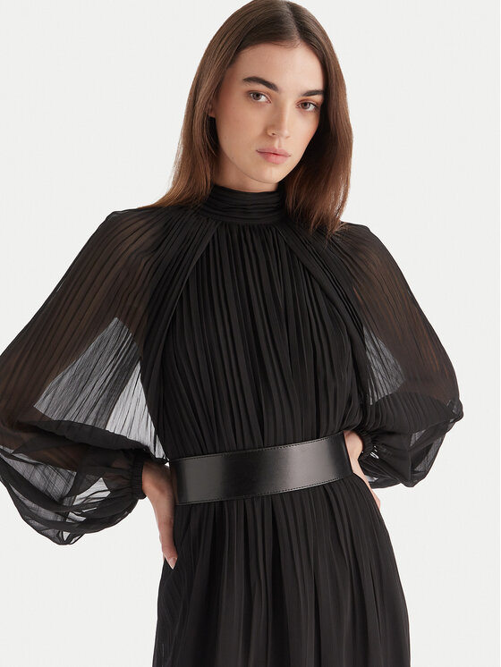 KAOS KAOS Coctailkleid RI1GX006 Schwarz Regular Fit