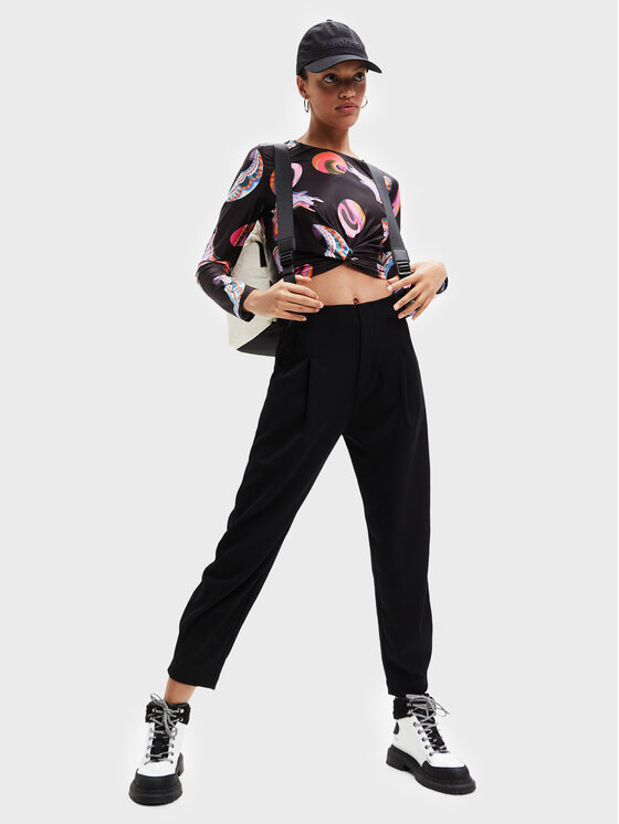 Desigual Desigual Palaidinė MONSIEUR CHRISTIAN LACROIX Smile 22WWTK76 Juoda Slim Fit