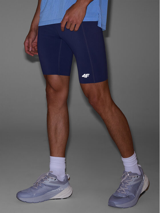 4F 4F Legginsy RUNNING Szary ciemny Slim Fit