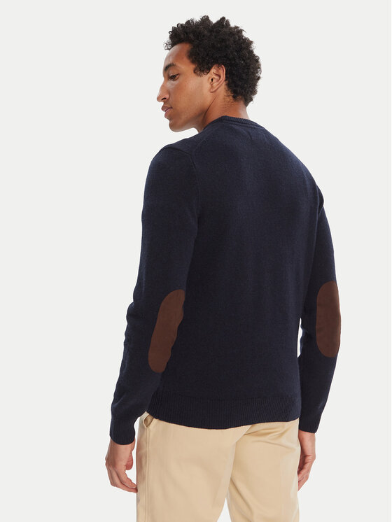 Barbour Barbour Džemper Patch Crew MKN0584NY91 Tamnoplava Regular Fit