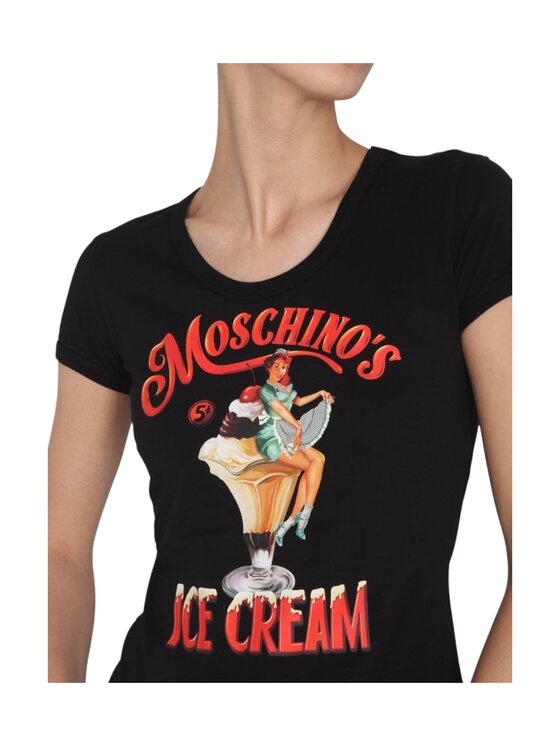 LOVE MOSCHINO LOVE MOSCHINO T-shirt ea0709 Nero Regular Fit