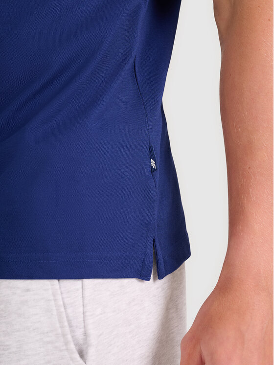 4F 4F Polo MIDSHOP TEXTILE Granatowy Regular Fit