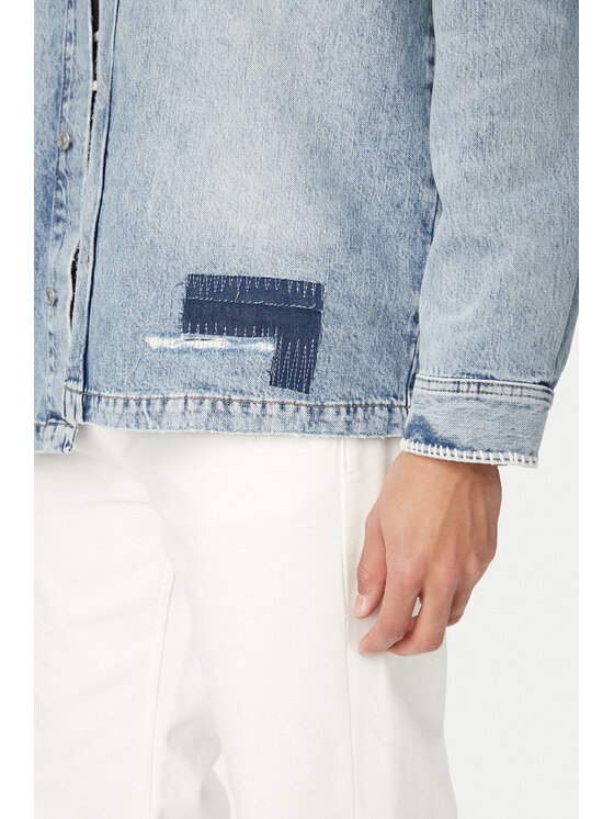 Tommy Jeans Tommy Jeans džínová košile DM0DM23269 Modrá Relaxed Fit