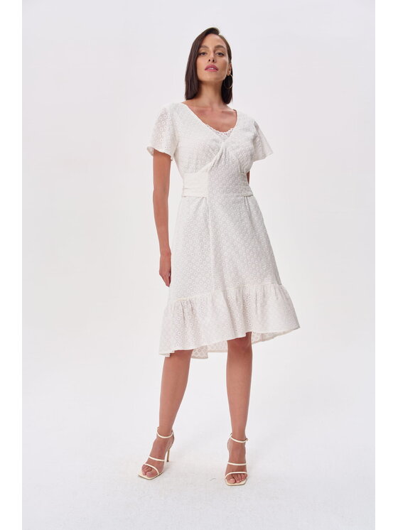 blue shadow blue shadow Sukienka codzienna Lome Écru Standard Fit