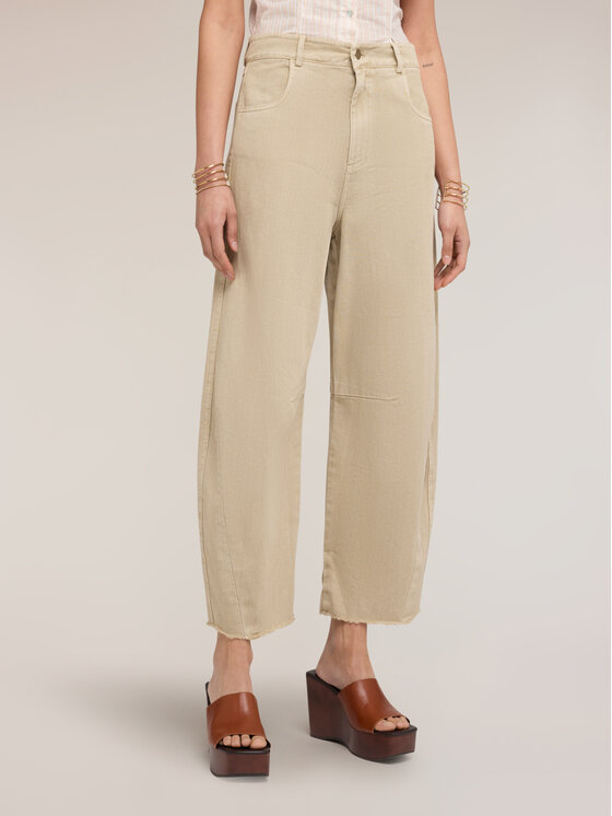 Motivi Motivi Pantaloni di tessuto P05NQ004857N002 Crema Boy Fit