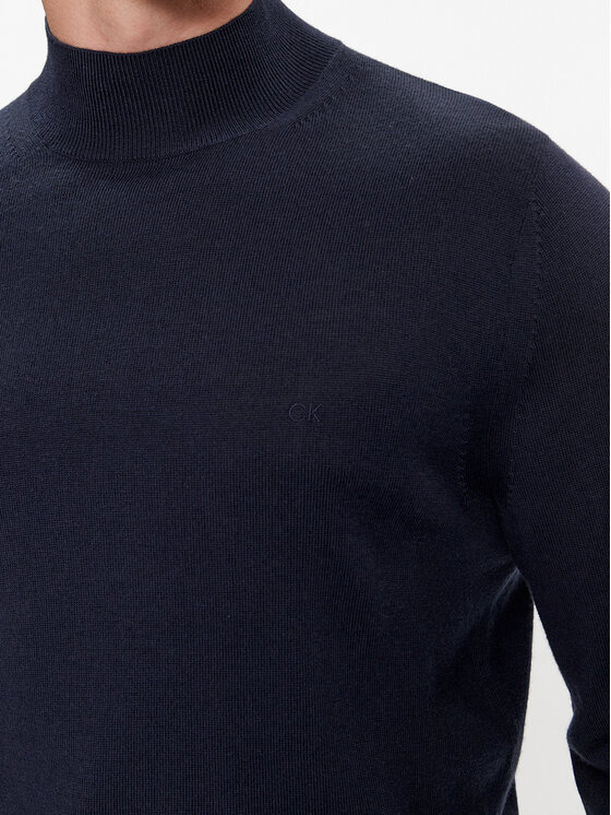 Calvin Klein Calvin Klein Sweter Superior K10K110424 Granatowy Regular Fit