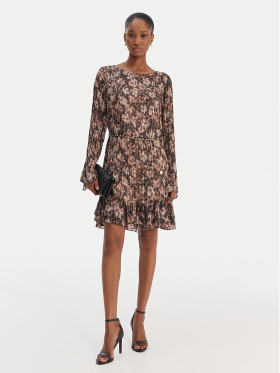 Guess Guess Kasdieninė suknelė W6RK37 WJ712 Ruda Regular Fit