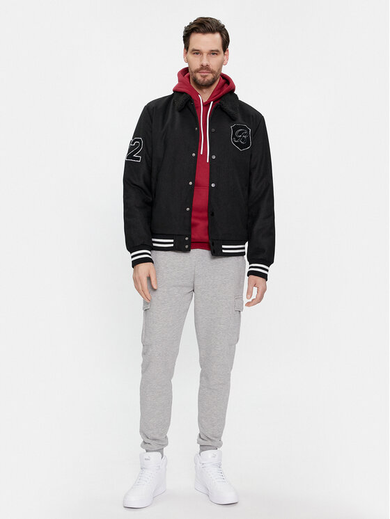 Brave Soul Brave Soul Kurtka bomber MJK-DURDEN Czarny Regular Fit