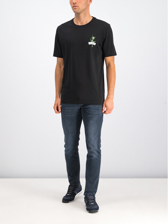 Hugo Hugo Marškinėliai 504141193 Juoda Regular Fit