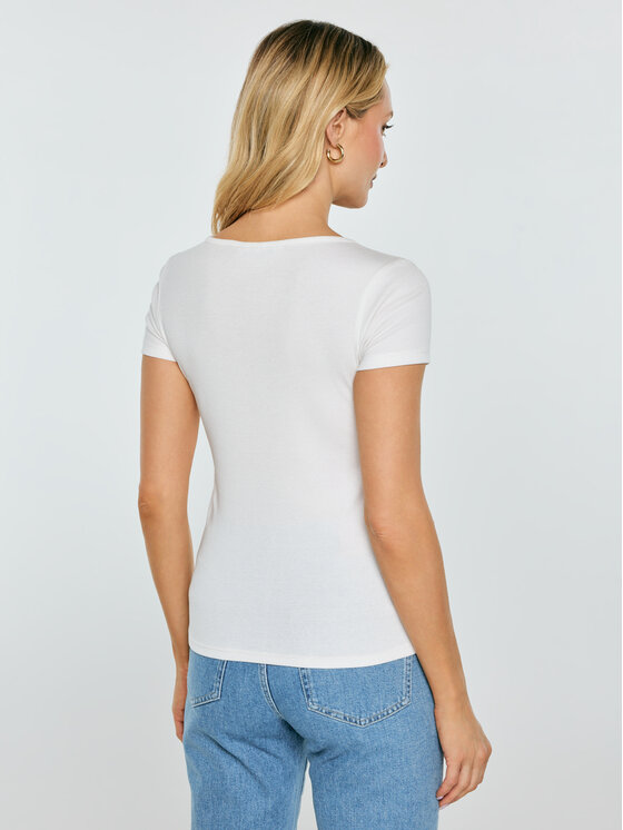 BIG STAR BIG STAR T-Shirt MINSA Biały Slim Fit