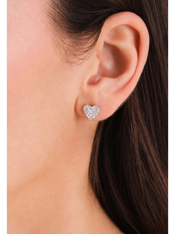 Rosefield Rosefield Kolczyki DIAMOND HEARTS Złoty