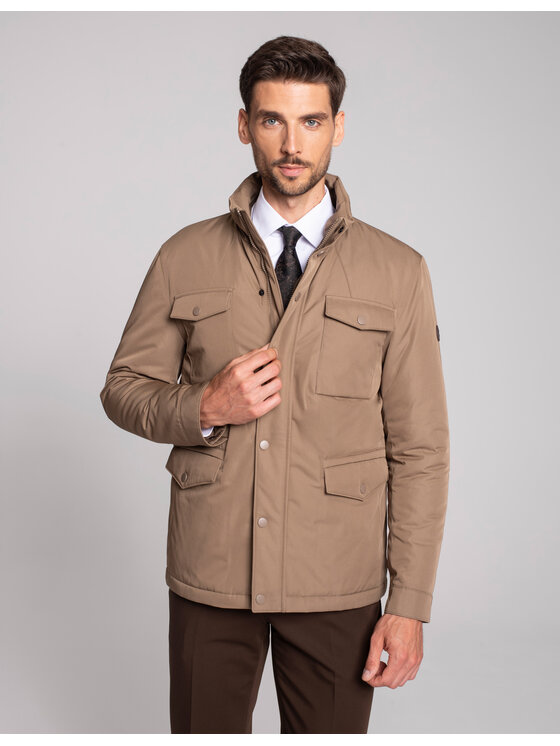 Borgio Borgio Kurtka przejściowa induno Beżowy Slim Fit