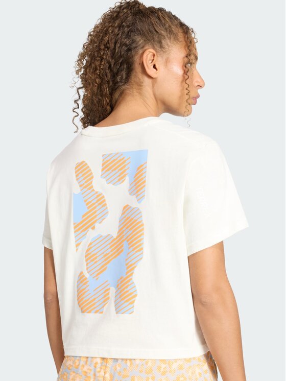 adidas adidas Koszulka techniczna Terrex Multi Biały Loose Fit