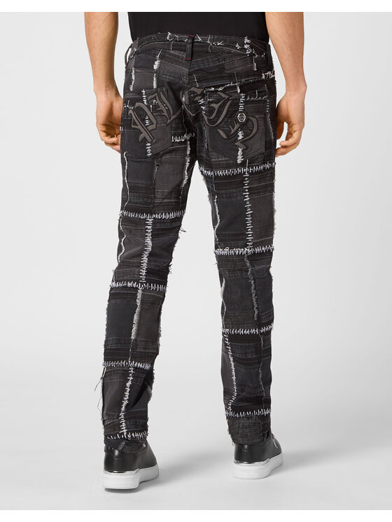 PHILIPP PLEIN PHILIPP PLEIN Jeansy 20697 Beżowy Straight Leg