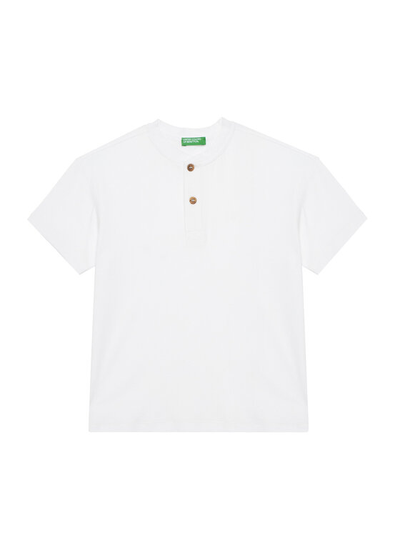 United Colors Of Benetton T-Shirt 3F4JC10NN Biały Regular Fit