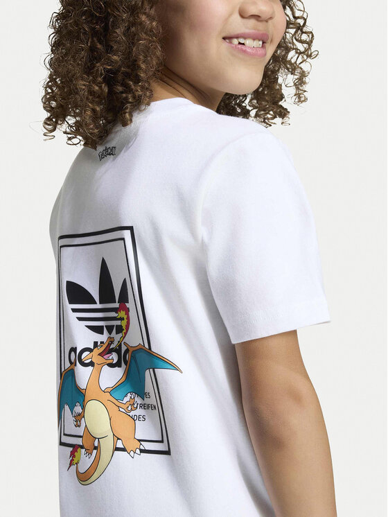 adidas adidas Komplektas: marškinėliai ir kelnės Pokemon KS7088 Balta Regular Fit
