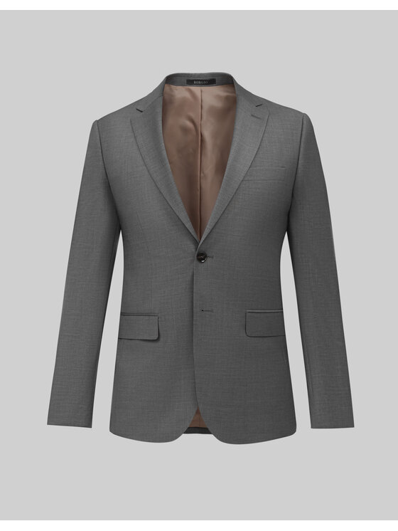 Borgio Borgio Marynarka chiari_sz Szary Slim Fit