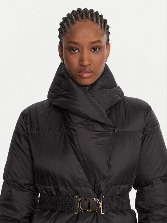 TWINSET TWINSET Vatovaná bunda 252TT2050 Černá Regular Fit