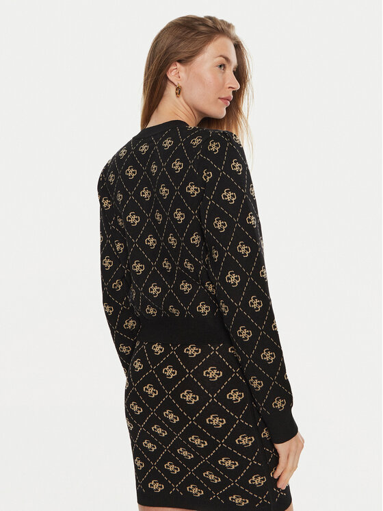 Guess Guess Кардиган Sarah W4BR0D Z3JD2 Черен Regular Fit