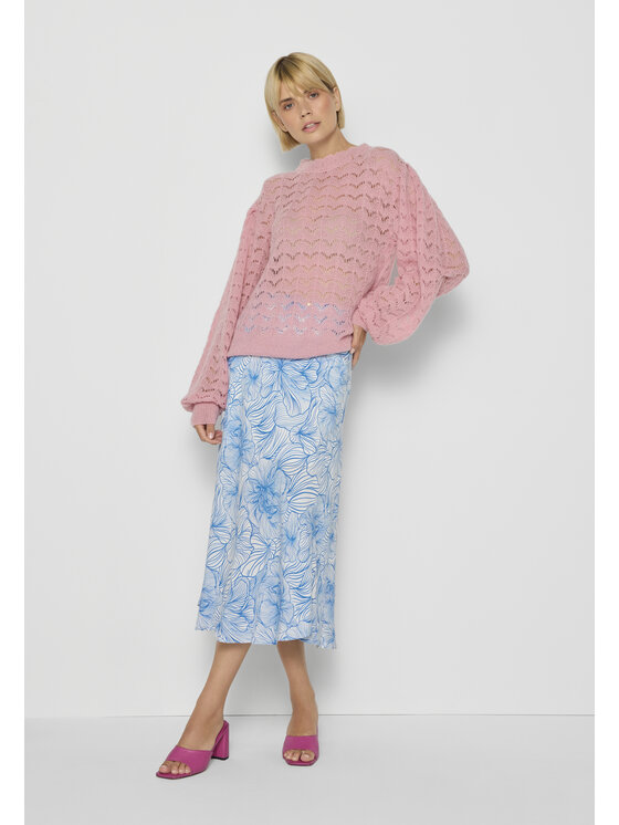 BIZUU BIZUU Spódnica midi MOLLENA Niebieski Standard Fit