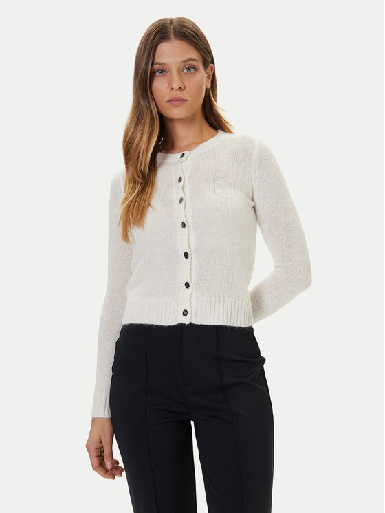 Gaudi Cardigan 521BD53011 Écru Regular Fit
