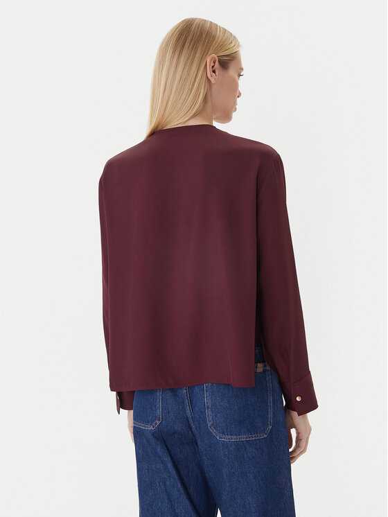 Tommy Hilfiger Tommy Hilfiger Blúzka WW0WW47339 Bordová Relaxed Fit