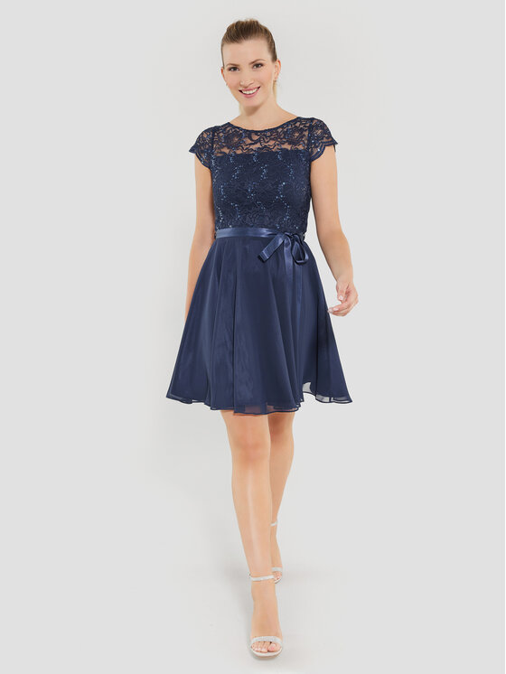 Swing Swing Koktel haljina 77760510 Tamnoplava Regular Fit