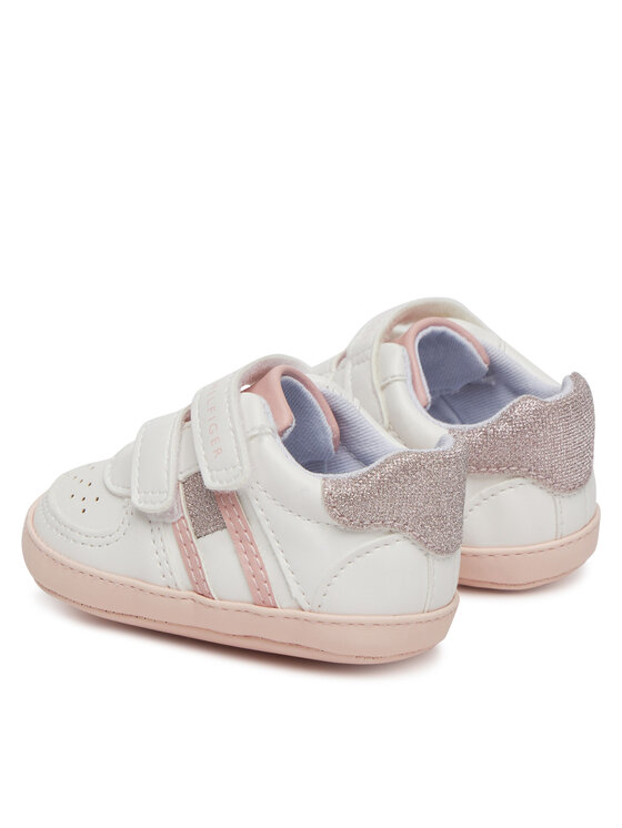 Tommy Hilfiger Tommy Hilfiger Αθλητικά Flag Low Cut Velcro Sneaker T0A9-33721-1528 Λευκό